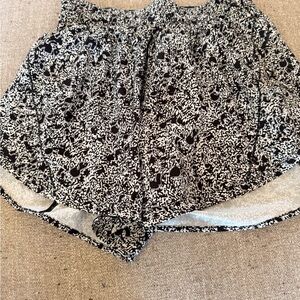 lululemon athletica Black and White Printed Athletic Shorts